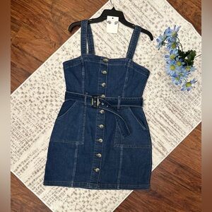Denim Button-Down Dress
